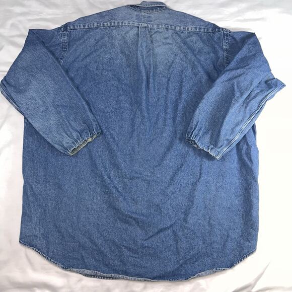Ralph Lauren Blake Shirt Men’s Size XXL Blue Denim Button VTG *MODIFIED Sleeves - Picture 10 of 16